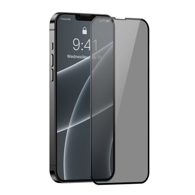 Baseus Anti-spy kijelzővédő üvegfólia 0.3mm iPhone 13/13 Pro készülékhez (2db)