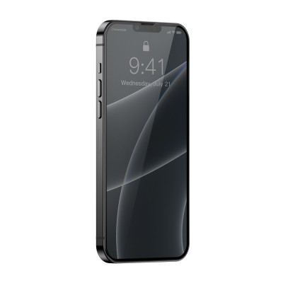 Baseus Tempered Glass Anti-spy 0.23mm kijelzővédő üvegfólia iPhone 13 / 13 Pro készülékhez (2db)