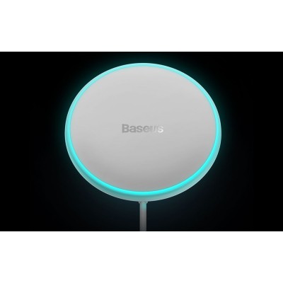 Baseus CW01 Mágneses (MagSafe) autós telefontartó szellőzőrácsra, töltővel, USB-C, 15W + 25W (fehér)