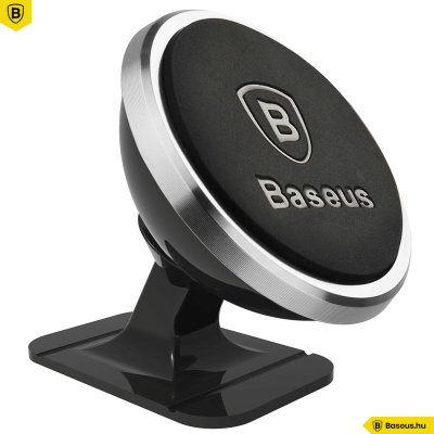 Baseus Strong Mágneses autós telefontartó műszerfalra - Ezüst