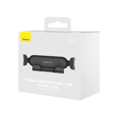 Baseus Gravity Air Vent csíptethető autós telefontartó szellőzőrácsra (fekete)