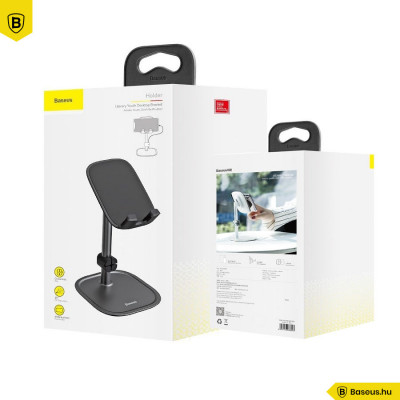 Baseus asztali telefon-tablet tartó - Fekete