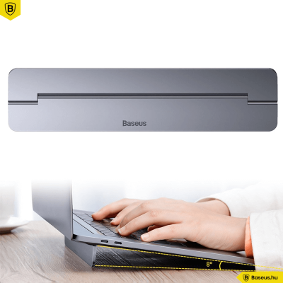 Baseus Papery MacBook és Laptop asztali tartó - Sötét szürke