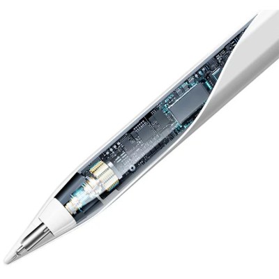 Baseus Smooth Writing Stylus LED ceruza telefonhoz / táblagéphez, fehér (mágneses töltés)