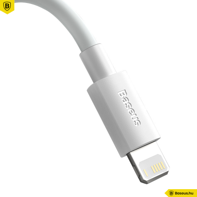 Baseus Simple Wisdom Lightning adat/töltőkábel 2,4A 1,5m (2db/cs.) - Fehér