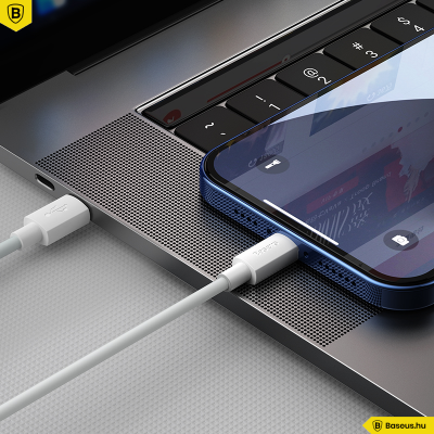 Baseus Simple Wisdom USB-C/Lightning adat/töltőkábel PD 20W 1,5m (2db) - Fehér