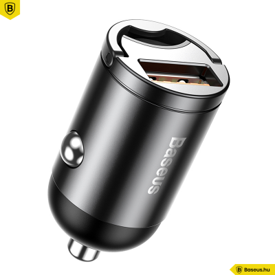 Baseus Tiny Star mini autós töltő, USB, QC 3.0, 30 W, szürke