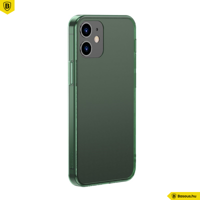 Baseus iPhone 12 Mini matt üveg tok - Zöld