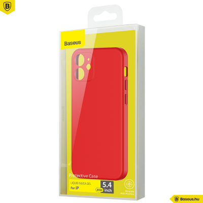 Baseus iPhone 12 Mini rugalmas gél tok  - Piros