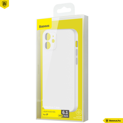 Baseus iPhone 12 rugalmas gél tok  - Fehér