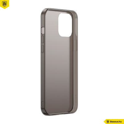 Baseus iPhone 12/12 Pro matt üveg tok - Fekete
