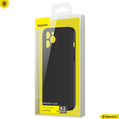 Baseus iPhone 12 Pro rugalmas gél tok  - Fekete