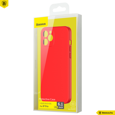 Baseus iPhone 12 Pro rugalmas gél tok  - Piros