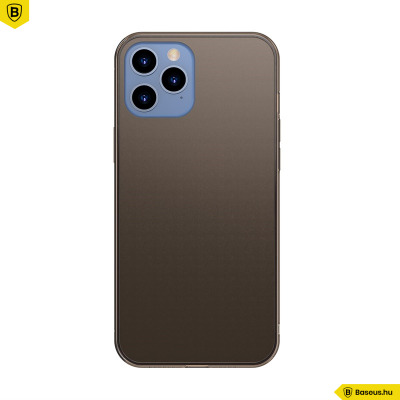 Baseus iPhone 12 Pro Max matt üveg tok - Fekete