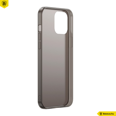 Baseus iPhone 12 Pro Max matt üveg tok - Fekete