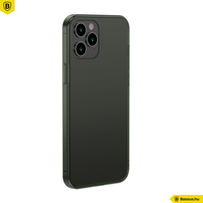 Baseus iPhone 12 Pro Max matt üveg tok - Zöld