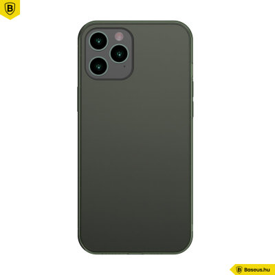 Baseus iPhone 12 Pro Max matt üveg tok - Zöld