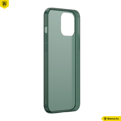 Baseus iPhone 12 Pro Max matt üveg tok - Zöld