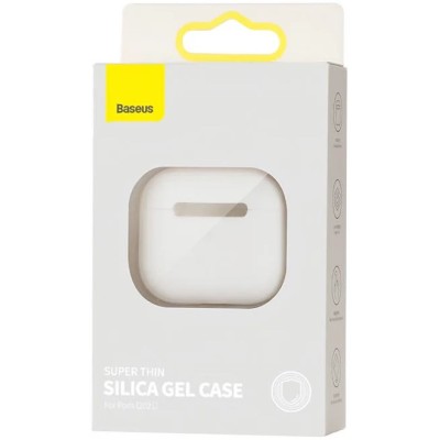 Baseus ultravékony védőtok szilikontartó Apple AirPods 3 (fehér)