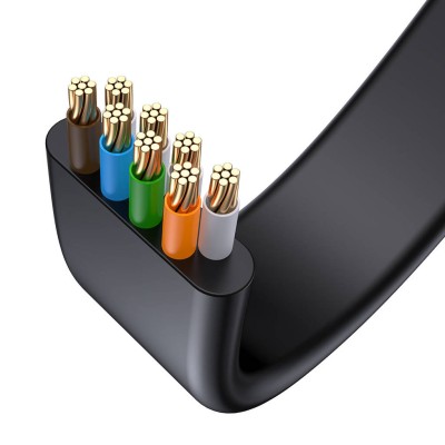 Baseus Ethernet RJ45 hálózati kábel, 1Gbps, 2m (fekete)