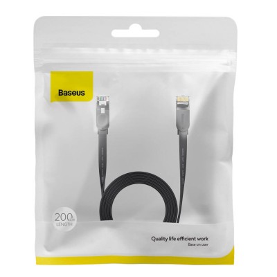 Baseus Ethernet RJ45 hálózati kábel, 1Gbps, 2m (fekete)