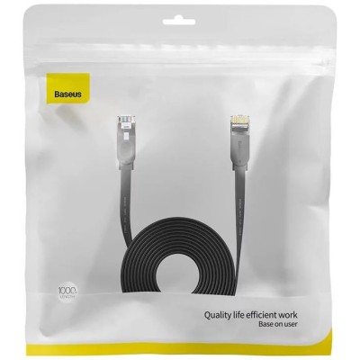 Baseus Ethernet RJ45 hálózati kábel, 1Gbps, 10m (fekete)