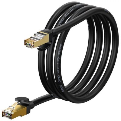 Baseus Ethernet RJ45 hálózati kábel, 10Gbps, 1.5m (fekete)