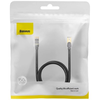 Baseus Ethernet RJ45 hálózati kábel, 10Gbps, 1.5m (fekete)