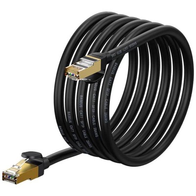 Baseus Ethernet RJ45 hálózati kábel, 10Gbps, 3m (fekete)