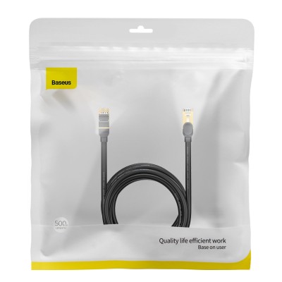 Baseus Speed ​​Seven szupergyors ​​RJ45 internetkábel 10Gbps 5m fekete