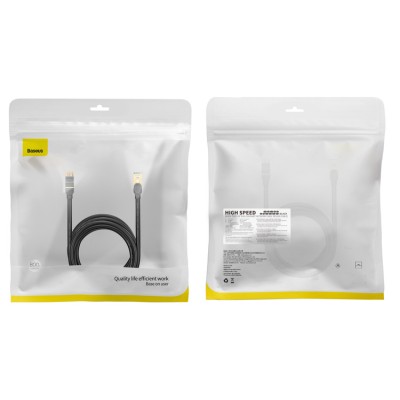 Baseus Speed ​​Seven szupergyors ​​RJ45 internetkábel 10Gbps 8m fekete