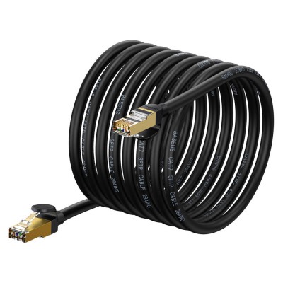 Baseus Speed ​​Seven szupergyors ​​RJ45 internetkábel 10Gbps 10m fekete