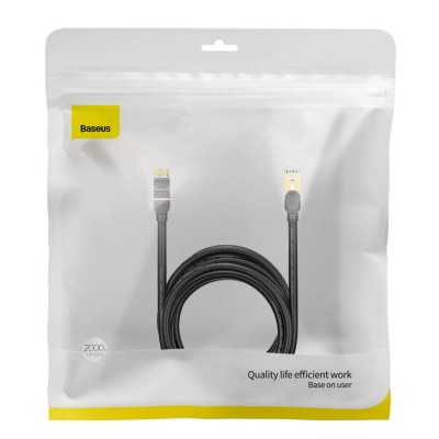 Baseus Speed ​​Seven szupergyors ​​RJ45 internetkábel 10Gbps 20m fekete