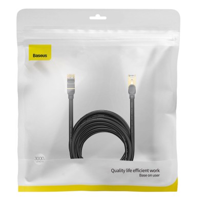 Baseus Speed ​​Seven szupergyors ​​RJ45 internetkábel 10Gbps 30m fekete