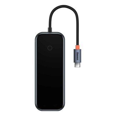Baseus AcmeJoy series Hub 5 az 1-ben USB-C to 2xUSB 3.0 + USB 2.0 + USB-C PD + HDMI (sötétszürke)