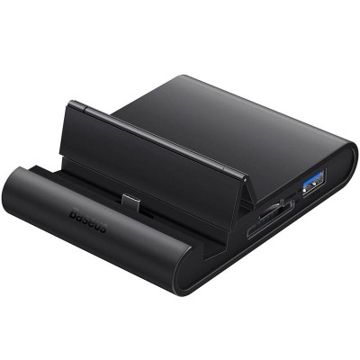 Baseus Mate Pro intelligens asztali dokkoló USB-C Hub mobiltelefonhoz, fekete