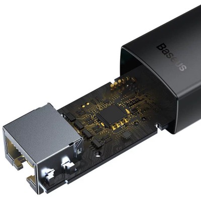 Baseus Lite Series USB-C – RJ45 hálózati adapter, 100Mbps (fekete)