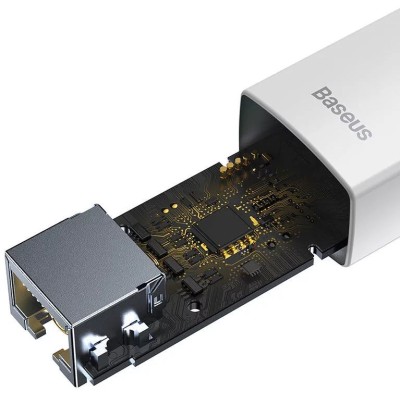Baseus Lite Series USB-C – RJ45 hálózati adapter, 100Mbps (fehér)