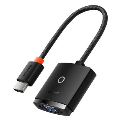 Baseus Lite Series HDMI-VGA adapter + mini jack 3.5mm (fekete)
