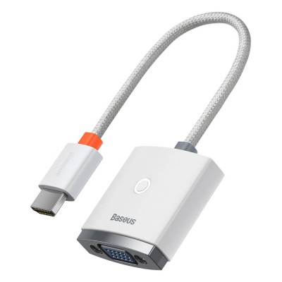 Baseus Lite Series HDMI-VGA adapter + mini jack 3.5mm (fehér)