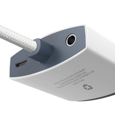 Baseus Lite Series HDMI-VGA adapter + mini jack 3.5mm (fehér)