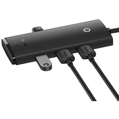 Baseus Lite Sorozat Hub 4 az 1-ben USB - 4x USB 3.0, 25 cm (fekete)