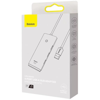 Baseus Lite Sorozat Hub 4 az 1-ben USB - 4x USB 3.0, 25 cm (fekete)
