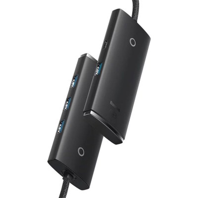 Baseus Lite Sorozat Hub 4 az 1-ben USB - 4x USB 3.0, 2m (fekete)