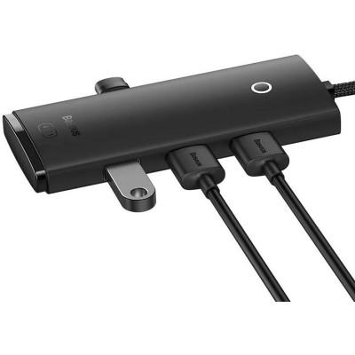Baseus Lite Sorozat Hub 4 az 1-ben USB-C - 4x USB 3.0 + USB-C, 25cm (fekete)