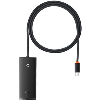 Baseus Lite Sorozat Hub 4 az 1-ben USB-C - 4x USB 3.0 + USB-C, 1m (fekete)
