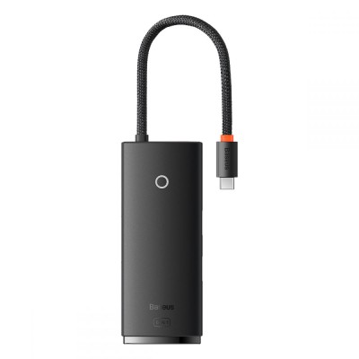 Baseus Lite Sorozat Hub 6 az 1-ben USB-C - 2x USB 3.0 + USB-C + HDMI + SD/TF (fekete)