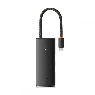Baseus Lite Sorozat Hub 6 az 1-ben USB-C - 2x USB 3.0 + USB-C PD + HDMI + SD/TF (fekete)