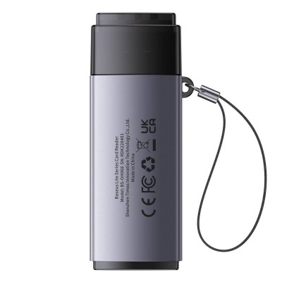 Baseus Lite Series SD/TF memória kártya olvasó, USB (szürke)