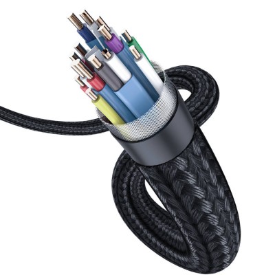 Baseus Enjoyment Series HDMI kábel, 4K, 0.75m (fekete - szürke)